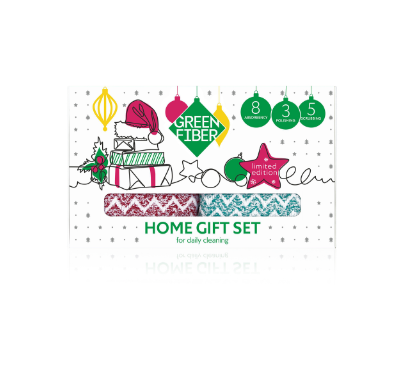 #06114 Подарочный набор файберов для ежедневной уборки Green Fiber HOME GIFT SET